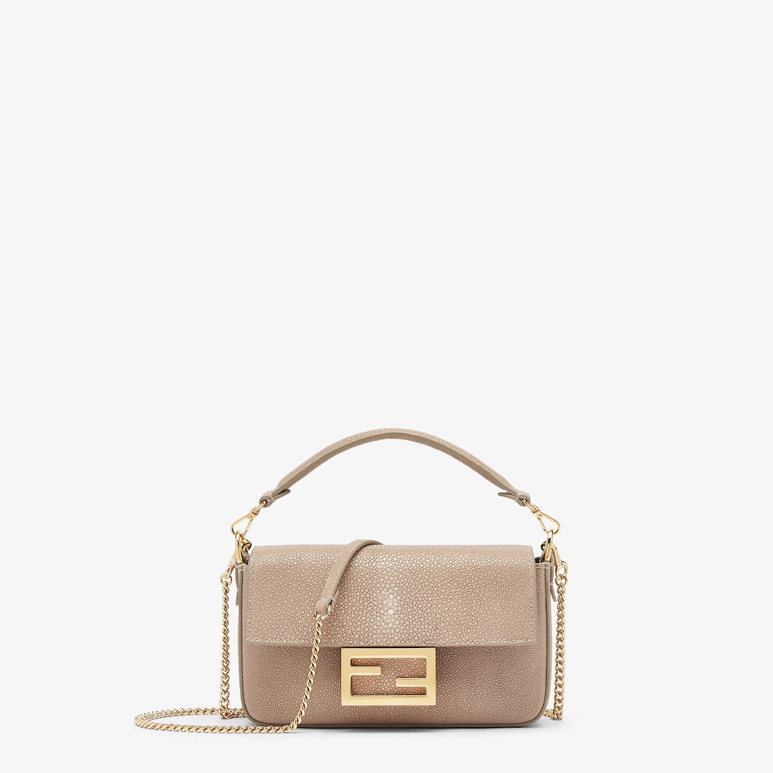 FENDI Baguette® Mini Dove gray stingray leather - Image 1
